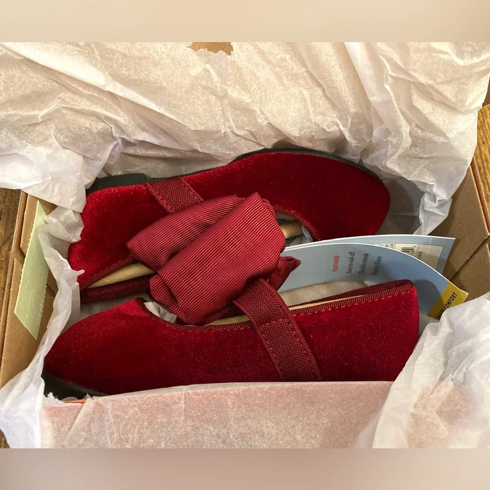 Toddler Girls' Chloe Mary Jane Flats - Cat & Jack™ Red Size 6T New
